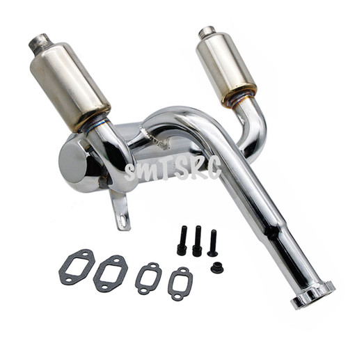 Aluminum twin exhaust with - aluminum,