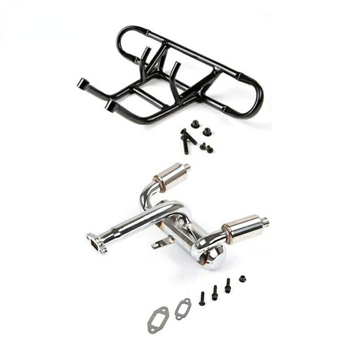 Double exhaust pipe and - double,